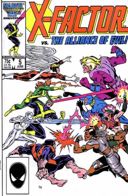 X-Factor, Vol. 1 #5 Direct Edition comic book cover, 1986