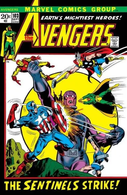 The Avengers, Vol. 1 #103 comic book cover, 1972